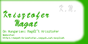 krisztofer magat business card
